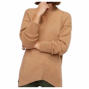 Anthropologie Maeve Mockenck V Hem Camel Brown Sweater‎ Size Medium